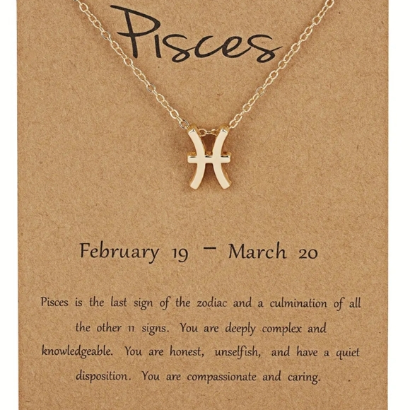 Pisces Star Signs Nacklace Pendant - Picture 3 of 6